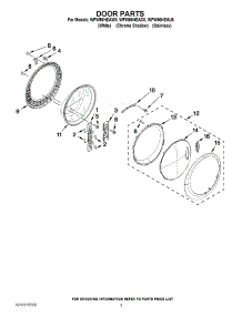02 - Door Parts parts for Whirlpool Washer WFW96HEAW0 / from AppliancePartsPros.com