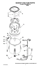 03 - Basket And Tub Parts parts for Whirlpool Washer 7MWTW5550YW2 / from AppliancePartsPros.com