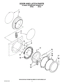 02 - Door And Latch Parts parts for Whirlpool Washer WFW9630YL00 / from AppliancePartsPros.com