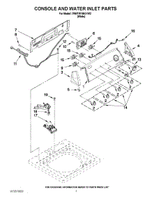 02 - Console And Water Inlet Parts parts for Whirlpool Washer 7MWTW1950YW2 / from AppliancePartsPros.com