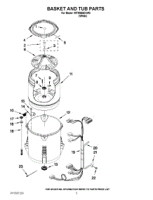 03 - Basket And Tub Parts parts for Whirlpool Washer WTW5550XW3 / from AppliancePartsPros.com