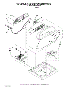 02 - Console And Water Inlet Parts parts for Whirlpool Washer 7MWTW5700YW2 / from AppliancePartsPros.com