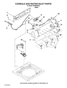 02 - Console And Water Inlet Parts parts for Whirlpool Washer WTW4950XW3 / from AppliancePartsPros.com