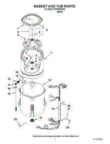 03 - Basket And Tub Parts parts for Whirlpool Washer WTW4950XW3 / from AppliancePartsPros.com