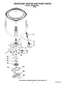 04 - Gearcase, Motor And Pump Parts parts for Whirlpool Washer 7MWTW5500XW2 / from AppliancePartsPros.com