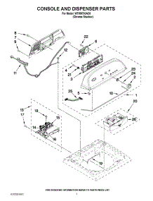 02 - Console And Dispenser Parts parts for Whirlpool Washer WTW5700AC0 / from AppliancePartsPros.com
