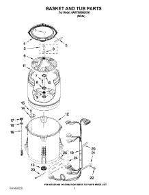 03 - Basket And Tub Parts parts for Whirlpool Washer 6AWTW5550XW1 / from AppliancePartsPros.com