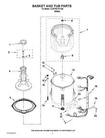 03 - Basket And Tub Parts parts for Whirlpool Washer 3LWTW4740YQ0 / from AppliancePartsPros.com