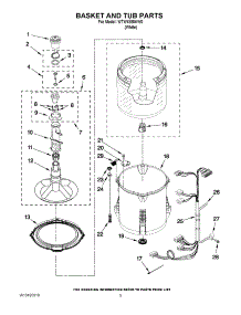 03 - Basket And Tub Parts parts for Whirlpool Washer WTW4880AW0 / from AppliancePartsPros.com