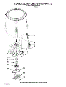 04 - Gearcase, Motor And Pump Parts parts for Whirlpool Washer 7MWTW1606AW0 / from AppliancePartsPros.com