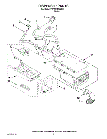 04 - Dispenser Parts parts for Whirlpool Washer YWFW9151YW00 / from AppliancePartsPros.com