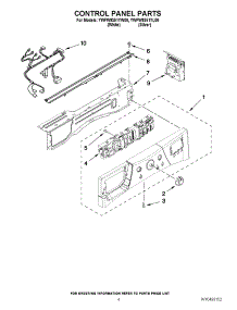 03 - Control Panel Parts parts for Whirlpool Washer YWFW9351YL00 / from AppliancePartsPros.com