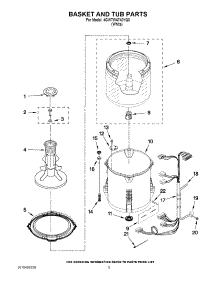 03 - Basket And Tub Parts parts for Whirlpool Washer 4GWTW4740YQ0 / from AppliancePartsPros.com