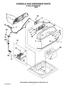 02 - Console And Dispenser Parts parts for Whirlpool Washer 4GWTW5550YW0 / from AppliancePartsPros.com