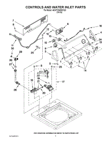 02 - Controls And Water Inlet Parts parts for Whirlpool Washer 4GWTW4800YQ0 / from AppliancePartsPros.com