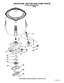 04 - Gearcase, Motor And Pump Parts parts for Whirlpool Washer 2DWTW4840YW0 / from AppliancePartsPros.com