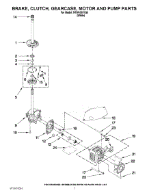 04 - Brake, Clutch, Gearcase, Motor And Pump Parts parts for Amana Washer NTW4880YQ0 / from AppliancePartsPros.com