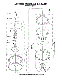 03 - Agitator, Basket And Tub Parts parts for Amana Washer NTW4800XQ0 / from AppliancePartsPros.com