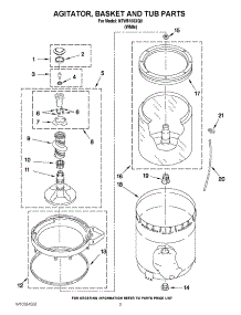 03 - Agitator, Basket And Tub Parts parts for Amana Washer NTW5100XQ0 / from AppliancePartsPros.com