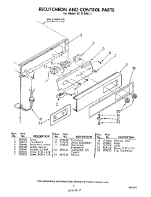 07 - Escutcheon And Control parts for Whirlpool Ice Machine EC5100XL1 / from AppliancePartsPros.com