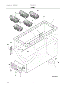 05 - Cabinet parts for Frigidaire Freezer FFC0923DW16 / from AppliancePartsPros.com