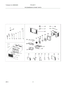 03 - Recommended Spare Parts parts for Frigidaire Air Conditioner FRA122CT111 / from AppliancePartsPros.com