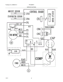 04 - Wiring Diagram parts for Frigidaire Air Conditioner FRA25EST213 / from AppliancePartsPros.com