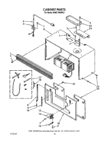 06 - Cabinet parts for Kitchenaid Microwave KHMC106WBL1 / from AppliancePartsPros.com