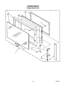 08 - Door parts for Kitchenaid Microwave KHMC107YBL0 / from AppliancePartsPros.com