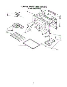 07 - Cavity And Stripper parts for Kitchenaid Microwave KHMS105WBL1 / from AppliancePartsPros.com