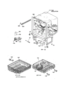 02 - Body Parts parts for Hot Point Dishwasher HDA2120Z00BB / from AppliancePartsPros.com