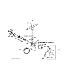 03 - Motor-Pump Mechanism parts for Hot Point Dishwasher HDA3520Z02BB / from AppliancePartsPros.com