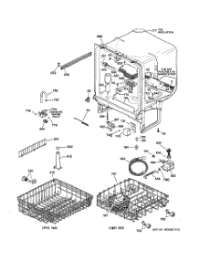 02 - Body Parts parts for Hot Point Dishwasher HDA3740G02SA1 / from AppliancePartsPros.com