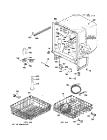 02 - Body Parts parts for Hot Point Dishwasher HDA3500N20CC / from AppliancePartsPros.com