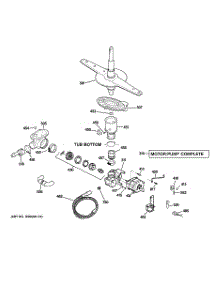 03 - Motor-Pump Mechanism parts for Hot Point Dishwasher HDA3500N20CC / from AppliancePartsPros.com