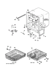 02 - Body Parts parts for Hot Point Dishwasher HDA1100N10WH / from AppliancePartsPros.com
