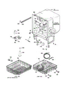 02 - Body Parts parts for Hot Point Dishwasher HDA3600N10BB / from AppliancePartsPros.com