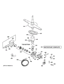 03 - Motor-Pump Mechanism parts for Hot Point Dishwasher HDA3640N00SA / from AppliancePartsPros.com