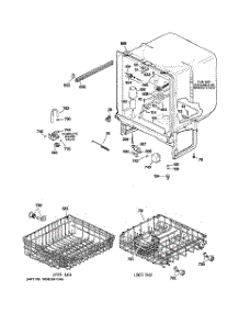 02 - Body Parts parts for Hot Point Dishwasher HDA2100N00BB / from AppliancePartsPros.com