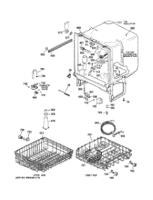 02 - Body Parts parts for Hot Point Dishwasher HDA3600D35BB / from AppliancePartsPros.com