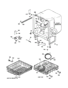02 - Body Parts parts for Hot Point Dishwasher HDA2100V35BB / from AppliancePartsPros.com