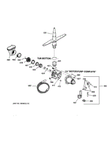 03 - Motor-Pump Mechanism parts for Hot Point Dishwasher HDA2100F00WW / from AppliancePartsPros.com