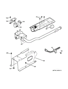 05 - Gas Valve & Burner Assembly parts for Hot Point Dryer NVLR223PJ0WW / from AppliancePartsPros.com