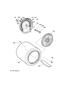 04 - Drum parts for Hot Point Dryer NISR333DTCWW from AppliancePartsPros.com