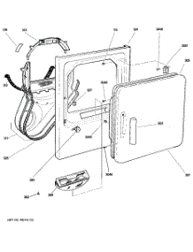 02 - Front Panel & Door parts for Hot Point Dryer NISR333DTBWW from AppliancePartsPros.com