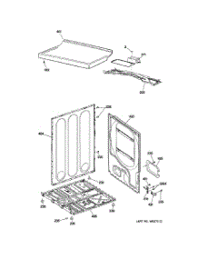 03 - Cabinet parts for Hot Point Dryer HTDX100EM1WW / from AppliancePartsPros.com