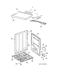 03 - Cabinet parts for Hot Point Dryer NISR333DTHWW / from AppliancePartsPros.com