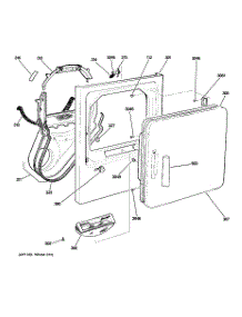 02 - Front Panel & Door parts for Hot Point Dryer NWXR483EG9WW / from AppliancePartsPros.com