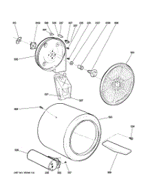 04 - Drum parts for Hot Point Dryer NVLR223PJ1WW / from AppliancePartsPros.com