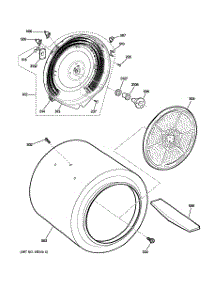 04 - Drum parts for Hot Point Dryer NISR333DTGWW from AppliancePartsPros.com